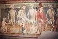 detail fresky Danse macabre. Hrastovlje