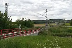 Trať z Hrušovan směr Židlochovice