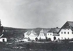 Ves Hruštice u Frymburka před druhou světovou válkou