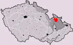 Hrubý Jeseník na mapě Česka