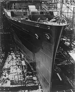 SS America při výstavbě (před rokem 1940)