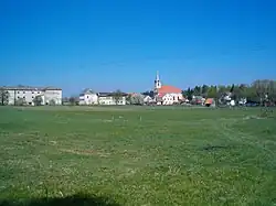 Pohled na vesnici od jihovýchodu