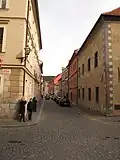 Pohled do Husovy ulice z ulice Křišťanovy