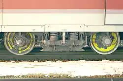 Podvozek MD-52 na vloženém voze ICE S