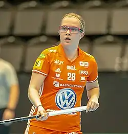 Kauppiová hrající za IKSU na Poháru mistrů 2019