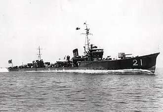 Čidori po rekonstrukci během zkušební plavby v Maizuru, červen 1934