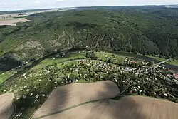 pohled na Žloukovice od jihozápadu