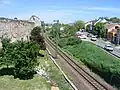 Pohled na trať z hradu Eger.