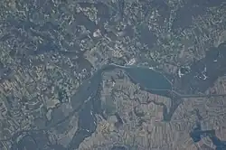 Letecký pohled na Ormožské jezero