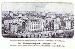 Areál továrny Ica v roce 1913