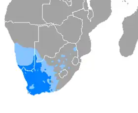 Mapa rozšíření jazyka