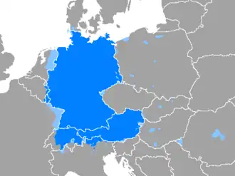 Mapa rozšíření jazyka