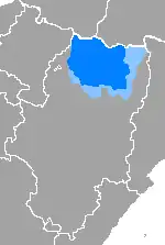 Mapa rozšíření jazyka