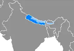 Mapa rozšíření jazyka