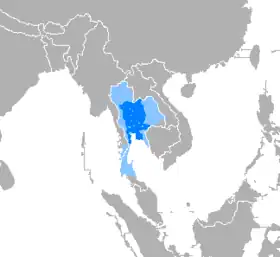Mapa rozšíření jazyka