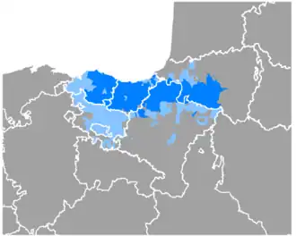 Mapa rozšíření jazyka