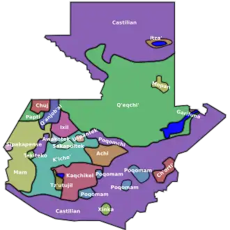 Mapa rozšíření jazyka