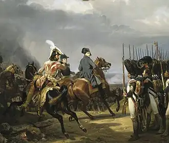 Napoleon u Jeny přehlíží císařskou gardu (Horace Vernet)