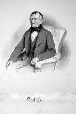 Ignác Florian na kresbě Josefa Kriehubera roku 1856