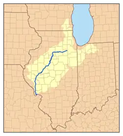 povodí řeky na mapě