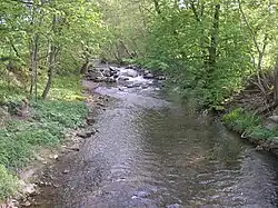 Řeka u města Langewiesen