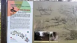 Informační tabule u NS Litovelské luhy