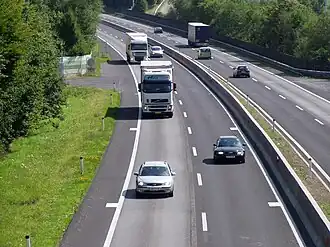 Dálnice A8 (Rakousko) u města Pichl bei Wels.