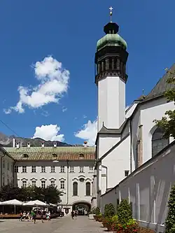 Hofkirche v Insbrucku v Rakousku