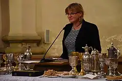 Eva Zadražilová při instalaci Synodní rady ČCE (2015)