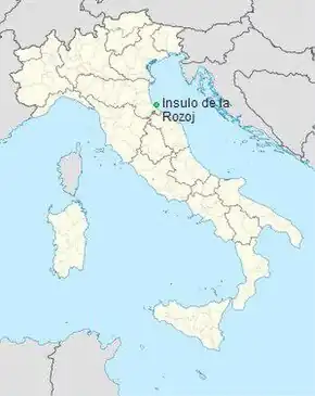 Umístění Růžového ostrova
