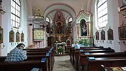 Interiér kostela Narození sv. Jana Křtitele v Dolních Habarticích