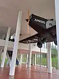 Interiér s replikou letadla Junkers