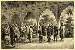 Rozhovor, rytina, 1878