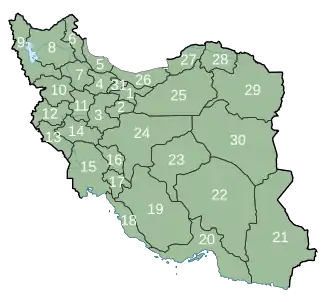 Íránské provincie