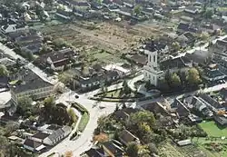 Letecký pohled na Isaszeg