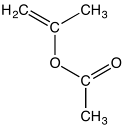 Struktura isopropenyl-acetátu