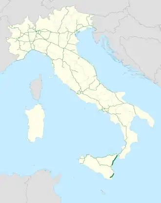 Italia - mappa autostrada A18