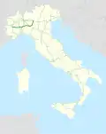 Italia - mappa autostrada A21