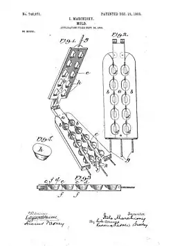Patent I. Marchionyho na vaflové šálky, r. 1903,