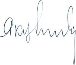 Ivan Ignaťjevič Jakubovskij – podpis