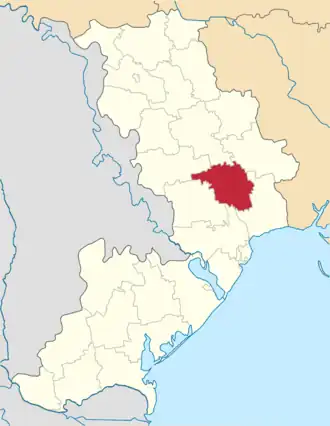 Poloha rajónu v Oděské oblasti