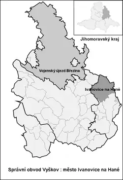 Ivanovice na Hané na mapě