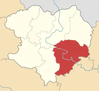 Poloha rajónu v Charkovské oblasti