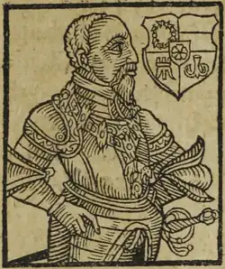 Jáchym z Hradce (B. Paprocký, Zrcadlo slavného Markrabství moravského, 1593)