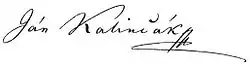 Ján Kalinčiak – podpis