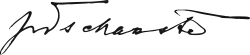 Jānis Čakste, podpis