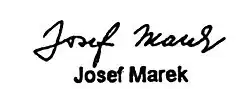 Josef Marek – podpis