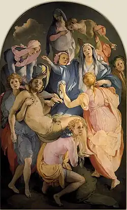 Jacopo da Pontormo. Snímání z kříže (1525–1528)