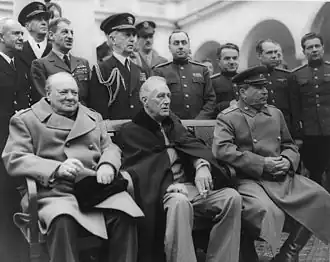 Churchill, Roosevelt a Stalin Jaltská konference, 1945