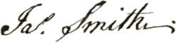 James Smith, podpis